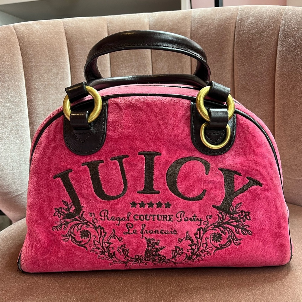 ❣️SOLD❣️ JUICY COUTURE VELOUR BOWLER BAG